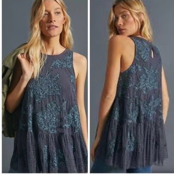 Free People Dresses & Skirts - Anthropologie Beaded Tulle Tunic